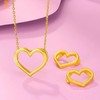 【品牌授权】【香港周六福】黄金钻石首饰 5D足金吊坠大爱心（附赠K金项链） 商品缩略图3