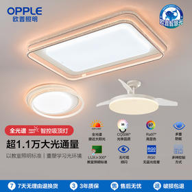 【预售30天内发货】OPPLE欧普照明心织客厅轻奢风仿水晶光效吸顶灯套餐