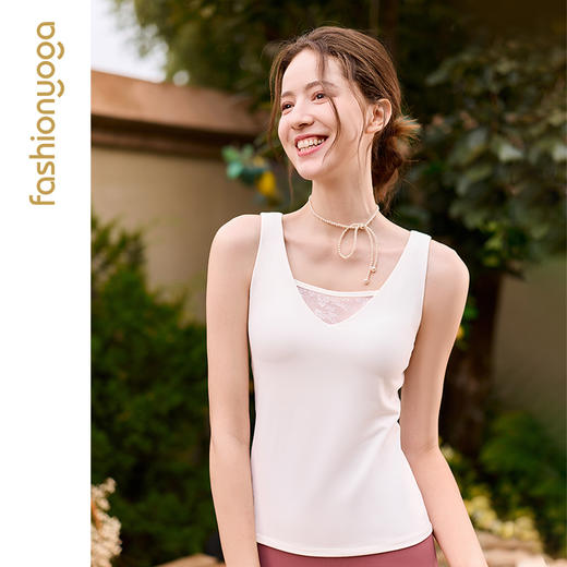 凡圣瑜伽蕾丝拼接背心FC15251 商品图9
