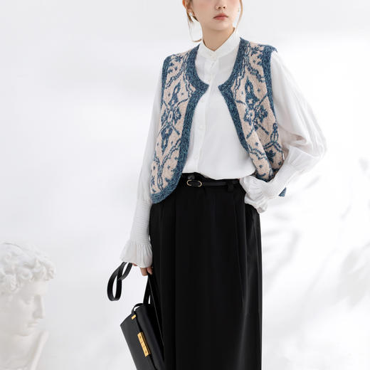 苏苏姐家巴洛克鎏光背心手工DIY编织棒针衣服毛线团上衣材料包 商品图3