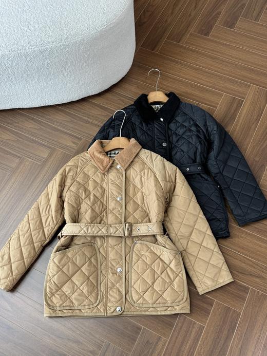 巴家25新品女士马术骑士刺绣绗缝薄款棉服 商品图11