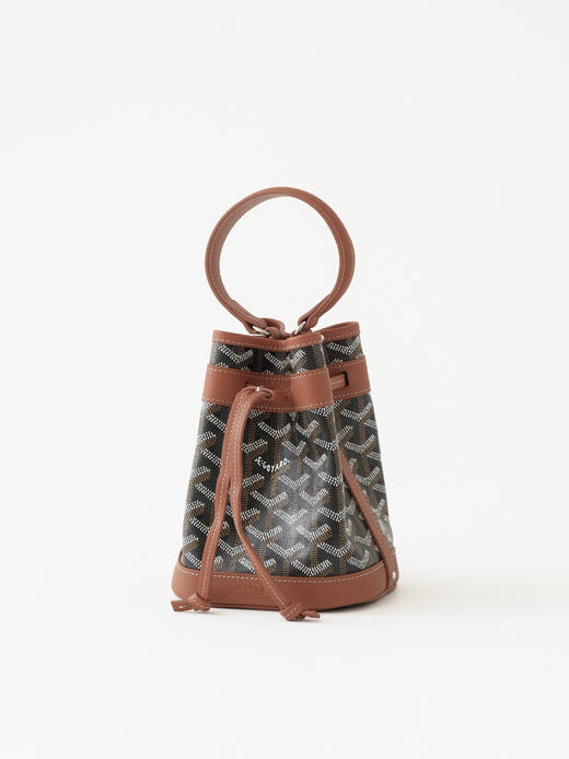 戈雅Petit Flot 标志性印花抽绳开合Goyardine 帆布水桶包单肩手提包(JF*MM) 商品图5