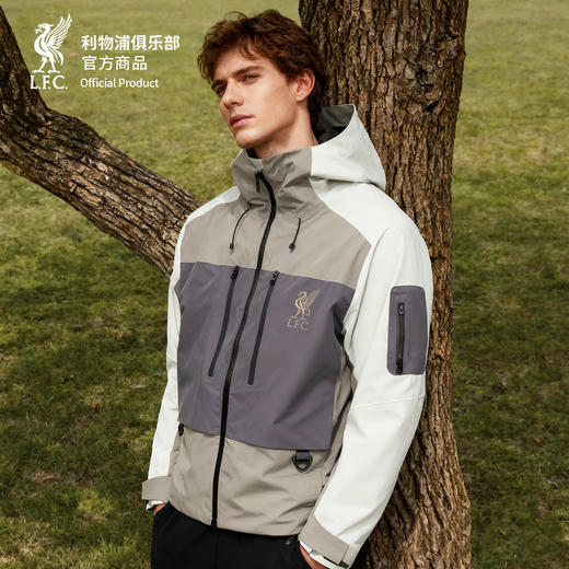 【官方正版】利物浦俱乐部 | 拼色冲锋衣户外运动功能性外套 商品图1