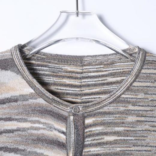 26607SDSA男士秋冬新款痞帅男装时尚扎染撞色纽扣圆领针织衫开衫毛衣 商品图2