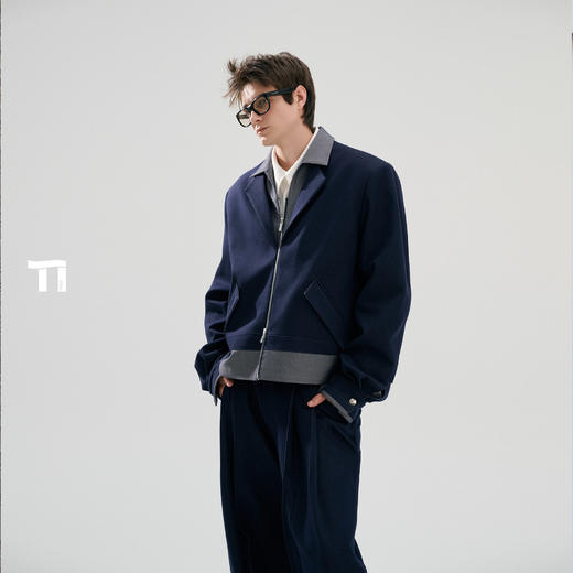 启世录TIWILLTANG“羿隙净域”型叠拼驳领牛仔夹克 商品图3