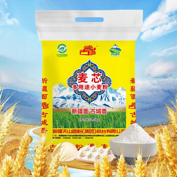 天山新疆面粉多用途粉面粉5斤 家用包子馒头拉条子中筋通用小麦粉 /粮油调味 /面粉 /通用粉 商品图4