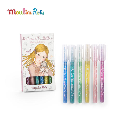 Moulin Roty 10色水彩笔 适合3岁以上 高质量美术工具 不同用法的笔头 缤纷乐系列 法国品牌-661612 商品图2