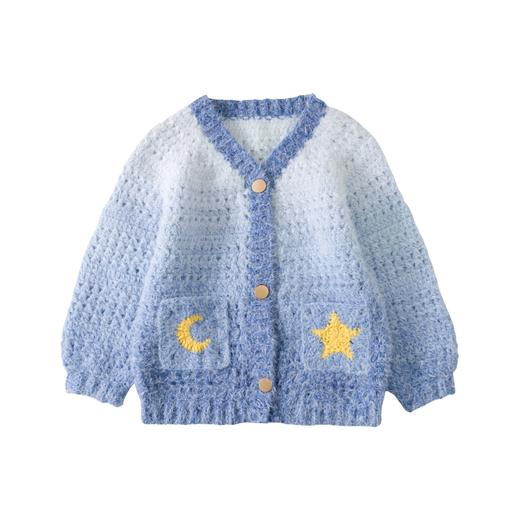 苏苏姐家星月爱心开衫手工diy编织钩针毛线团自制开衫材料包 商品图4