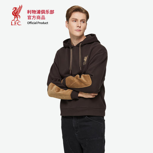 【官方正版】利物浦俱乐部 | 秋冬款棕色帽衫休闲运动连帽卫衣 商品图3