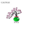 GAONAS  玲珑春色 中式盆景设计绿胸针11552ZG 商品缩略图0