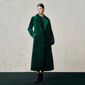 【林栖设计小店】丝绒棉衣宽松显瘦2025秋冬新款长款大衣女1954047