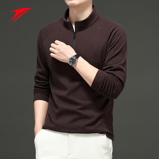 金莱克半拉链立领卫衣男士秋冬休闲舒适亲肤时尚卫衣300克 JLK10201 商品图5