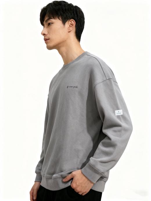 S.P 雪锋新款 宽松廓形 圆领袖标长袖卫衣 WY924 商品图1