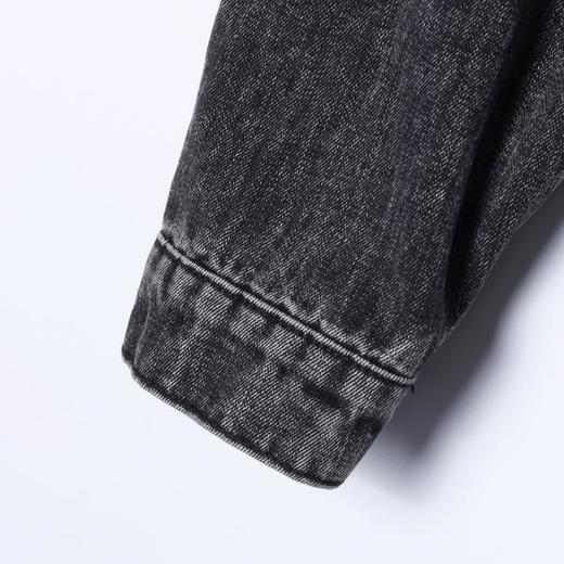 25139SDSA男士秋冬新款痞帅男装潮牌磨白磨破纽扣连帽牛仔夹克百搭时尚 商品图4