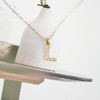 【天然正品】AU750黄金简约时尚字母款L排镶0.104克拉钻石吊坠项链链长：45CM（长度可调节）女士260925NJ53现售价：2180特价 商品缩略图3