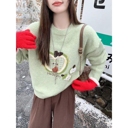 <曾小咸推荐>2.19 现货秒杀 ！微信超特价！韩系苹果提花毛衣 日常189.99 立减100 秒杀89.99！！ 商品图2