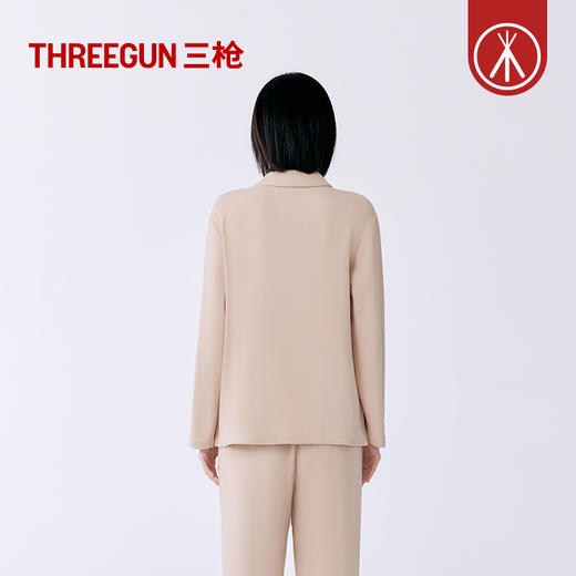 Threegun三枪 朵绒棉翻领开襟女士家居套-T80088D02 商品图5