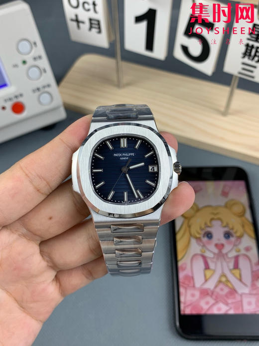 DDF配重版 百达翡丽 鹦鹉螺5811系列 深邃蓝 SW盘面 无法拒绝的5811渐变蓝一眼难忘 配重147克 丹东330一体机 男士腕表 表径41mm 商品图0