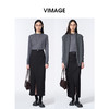 VIMAGE纬漫纪半高圆领高级灰2025秋冬新款针织衫V2401111 商品缩略图0