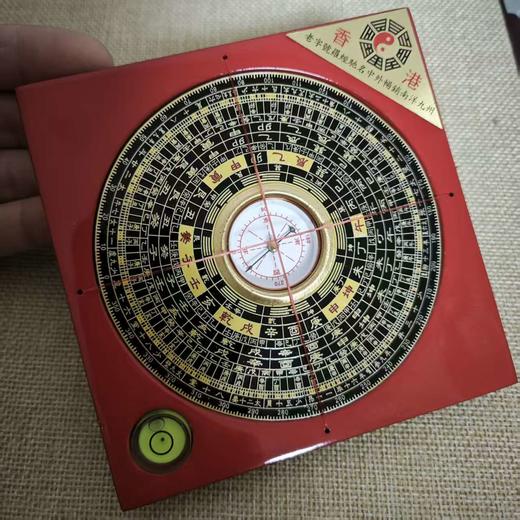 全铜铸造四方实心激光玄空罗盘金锁玉关罗盘 商品图2