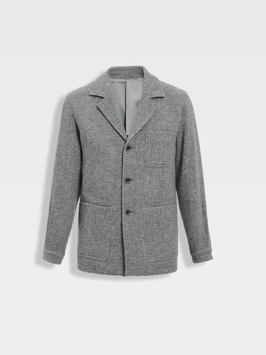 callisto海豚灰羊毛羊绒外套 商品图0