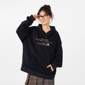 连帽设计休闲基本款字母卫衣-纪念日百货门店同款165802079