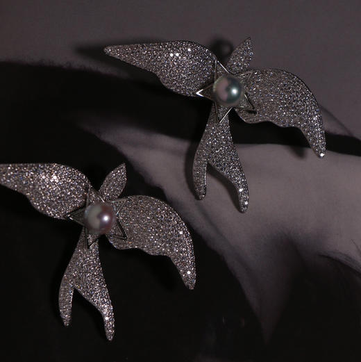 明星同款 ji光真多麻色akoya胸针 8-9mm 商品图10