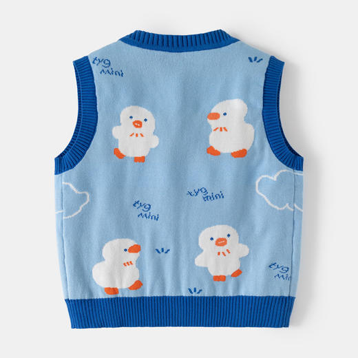 【79元2件】儿童双层棉线针织毛衣背心 秋冬百搭毛衣马甲 商品图10