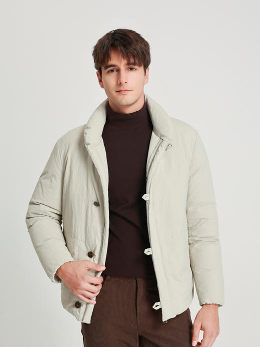 callisto糯米白中式盘扣白鹅绒羽绒服 商品图2