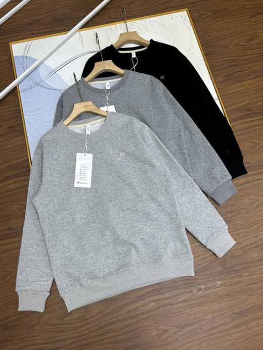 露露圆领三色卫衣 lululemon冬季纳米绒精简圆领休闲卫衣 商品图0