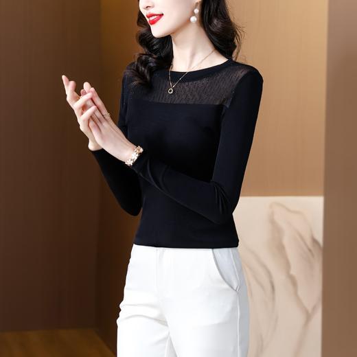KQL C302N1566纯色小衫洋气打底衫修身显瘦T恤 商品图2