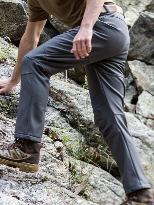 【摇粒绒保暖 防风防泼蓄热 四面弹无束缚】飓风L5级软壳户外登山战术裤ds（zb） 商品图8