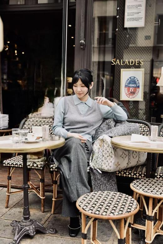 MAISON COVET 纯山羊绒假两件式拼色上衣 商品图1