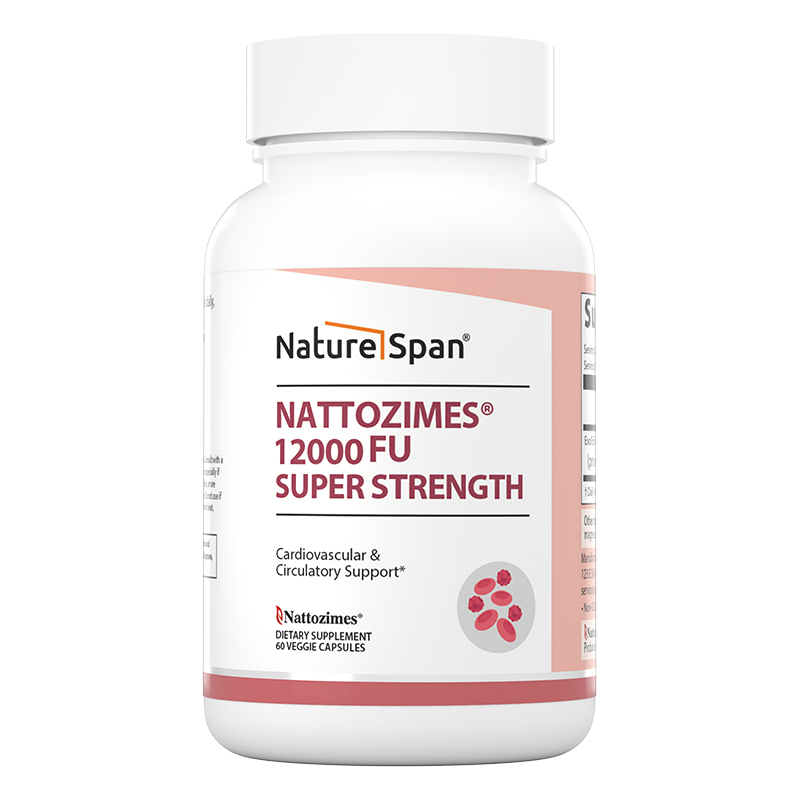 美国原装进口12000FU纳豆激酶胶囊60粒 NatureSpan倍能适