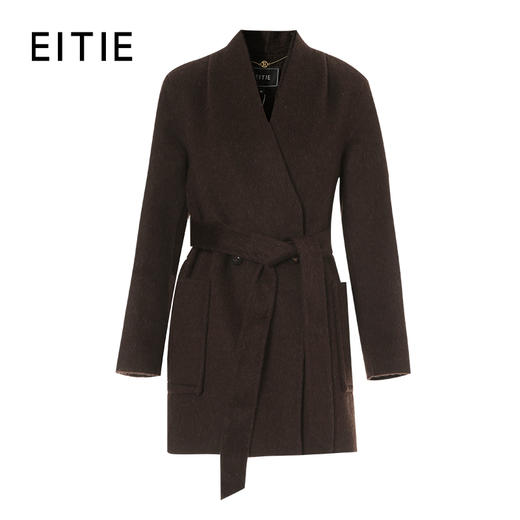 EITIE爱特爱大号贴袋大气实用领部简约设计松弛感保暖大衣8414115 商品图6