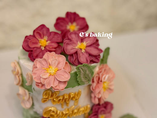 （标准4寸）浪漫复古花花 #唯美 #韩式裱花 忌廉蛋糕（默认自提，收费配送请联系客服） 商品图2
