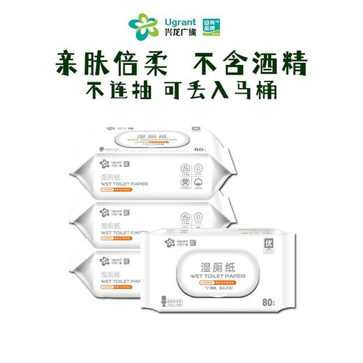 兴龙广缘牌80片厕用湿巾 商品图0