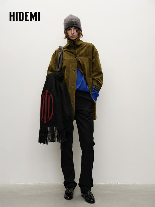 HIDEMI 进口绵羊毛加厚显瘦烟管神裤西装裤 黑色 商品图1