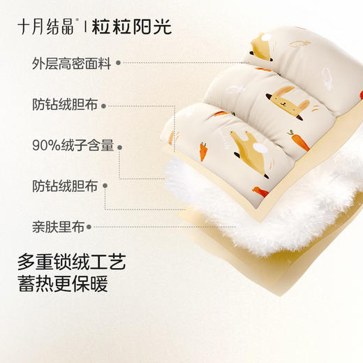 粒粒阳光婴儿羽绒服冬季婴儿连体衣服冬季三防白鸭绒保暖 商品图2