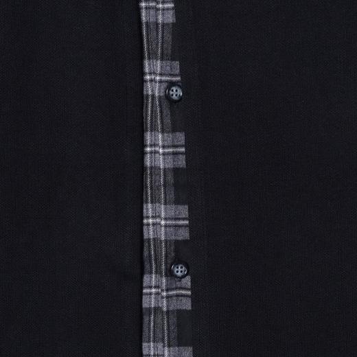 838SDSA男士秋冬新款痞帅男装韩版拼接格子纽扣开衫针织卫衣外套百搭 商品图3