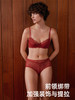 遐【Monica】3/4杯性感法式内衣女红色睫毛蕾丝侧收聚拢小胸文胸 商品缩略图3