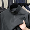 男士半拉链立领套头卫衣秋季新款长袖T恤纯色休闲半高领打底衫 商品缩略图2