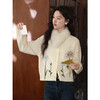 鹿向南「里约花海」米白色开衫针织毛衣女秋刺绣立体花朵长袖上衣 商品缩略图0