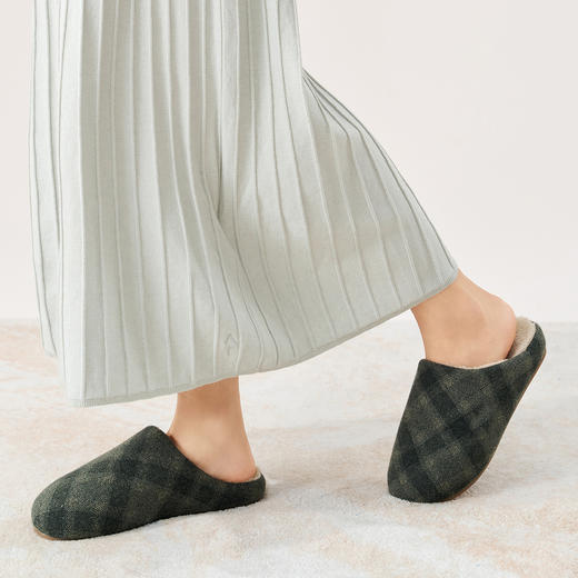 【36-44码】男/女士冬季棉拖鞋女棉拖室内居家男拖鞋防滑经典格纹保暖【WG25108W/M】 商品图4