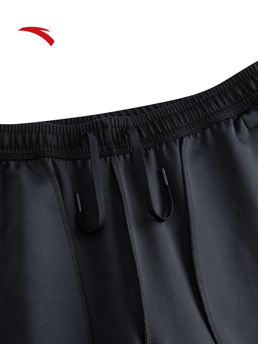 安踏运动长裤男士秋季新款跑步训练黑色束脚裤弹力卫裤152537309N 商品图2