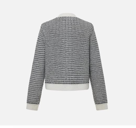 雅y同款绵羊毛小香风亮片圆领针织开衫 商品图6