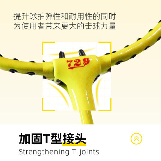 [新品·2支装·送6球] 友谊729 7127铁合金分体羽毛球拍 耐打耐磨专业羽毛球拍大童成人室内外通用套装 商品图4