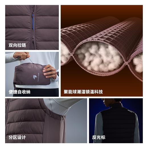 内道新品聚能球保暖马甲男女同款保暖防风自收纳户外运动跑步马甲 商品图1