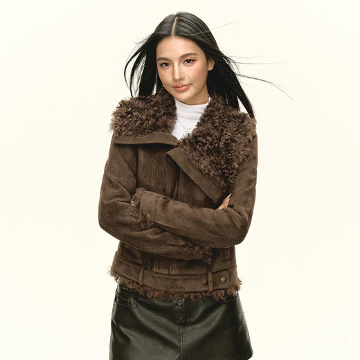 Ariseism 美式复古机车外套女秋季新款上衣 商品图2