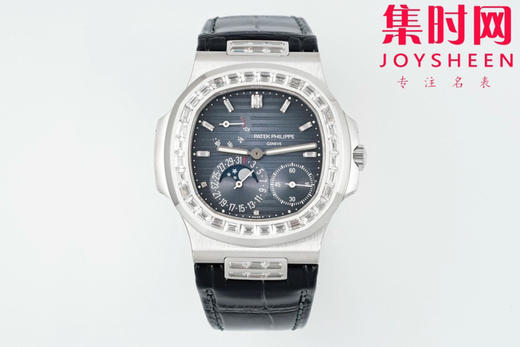 PPF潜心三年 真"芯"之作！百达翡丽PP鹦鹉螺系列5712GR 方钻牛仔蓝皮带款总裁 新升级V3版 男士腕表 商品图0